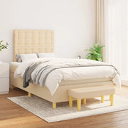 Giroletto a Molle con Materasso Crema 120x200 cm in Tessuto 3137466