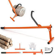 Alzalift 130 cm - Alzalift per Legno - Maniglia Antiscivolo - Gancio Inversibile - Piattaforma Pedale - Acciaio Robusto - Alzalift per Legno