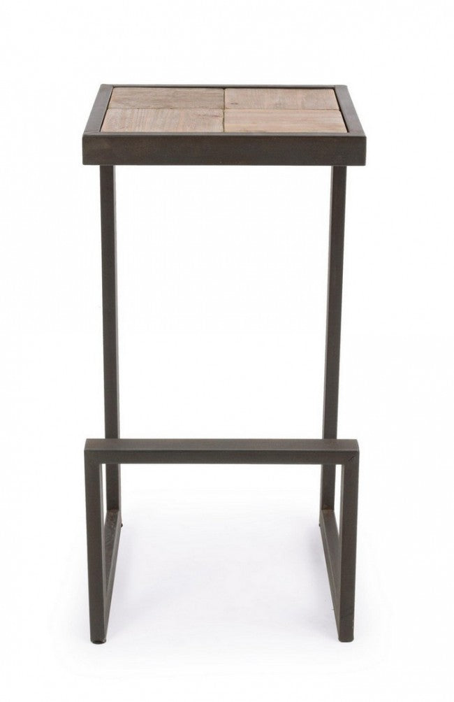 Sgabello Bar Blocks H70 in Metallo