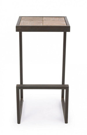 Sgabello Bar Blocks H70 in Metallo