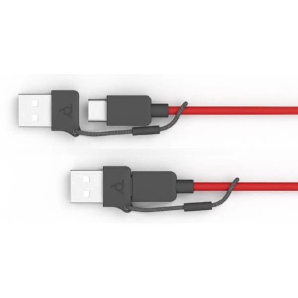 Hp poly cuffie stereo poly blackwire 3220 con connettore usb-c + adattatore usb-c/a - 8X228AA