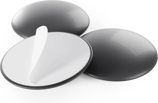 Stopper per porta autoadesivo Ø 40 mm nero 10 pezzi - schermo per porte e protezione per maniglie