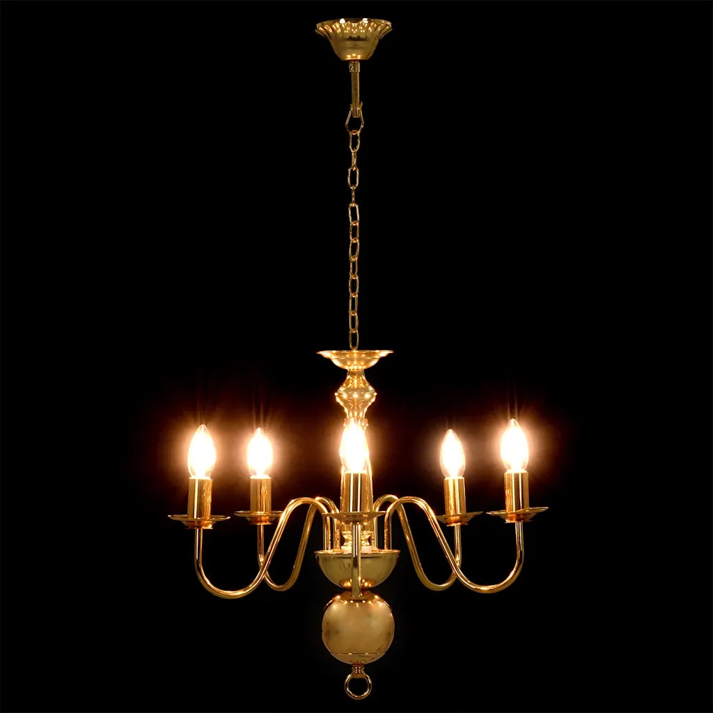 Lampadario Oro 5 Lampadine Attacco E14 CFW1316018