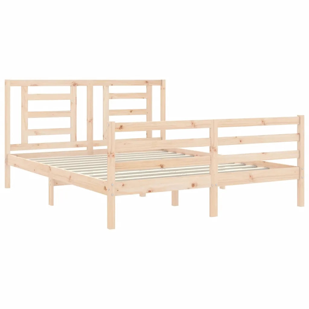 Giroletto con Testiera-Struttura Letto con testiera 160x200 cm in Legno Massello 198062