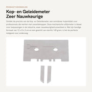 Cassettecauge molto preciso - Kopmeter - Geleidemeter - Uitlijning meccanico - Compatibile con BASF - Per Nagar 

Modello: 
Compatibilità: 
Tolleranza: 
Peso: 
Dimensioni: 
Materiali: 
Certificazioni: