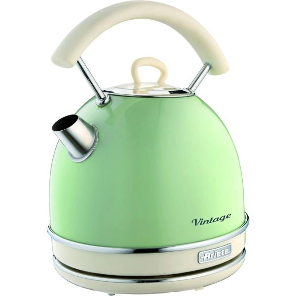 Ariete 2877 bollitore elettrico 1,7 litri di design - infusi, tè e tisane - autospegnimento - 2000 watt - acciaio inox - linea vintage - verde - ARI2877VE