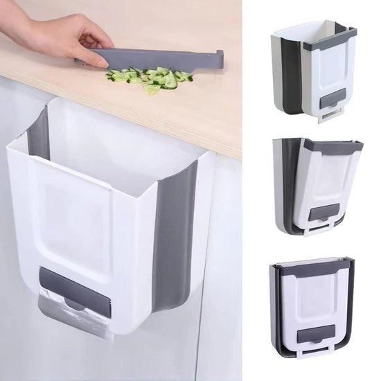 Recipiente per la Spazzatura Sospeso Opaco da Appendere alla Parete - Contenitore per Rifiuti Piccolo e Compatto per la Camera da Bagno e la Sala - Cassetto di Stoccaggio per Sacchi di Spazzatura (Con 1 Gancio Invisibile)