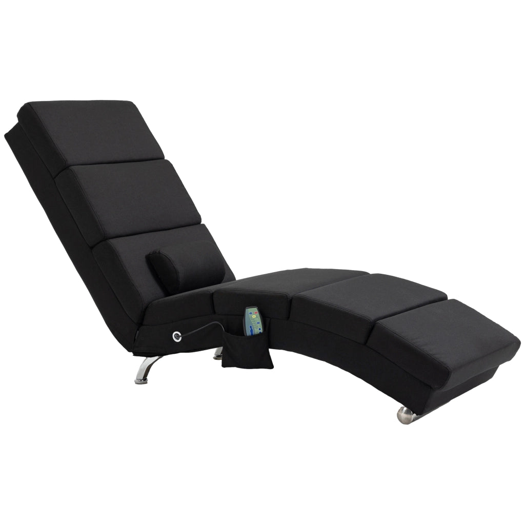Poltrona Relax Massaggiante Chaise Longue ¨C Minimal ¨C 56x168x84 Nero