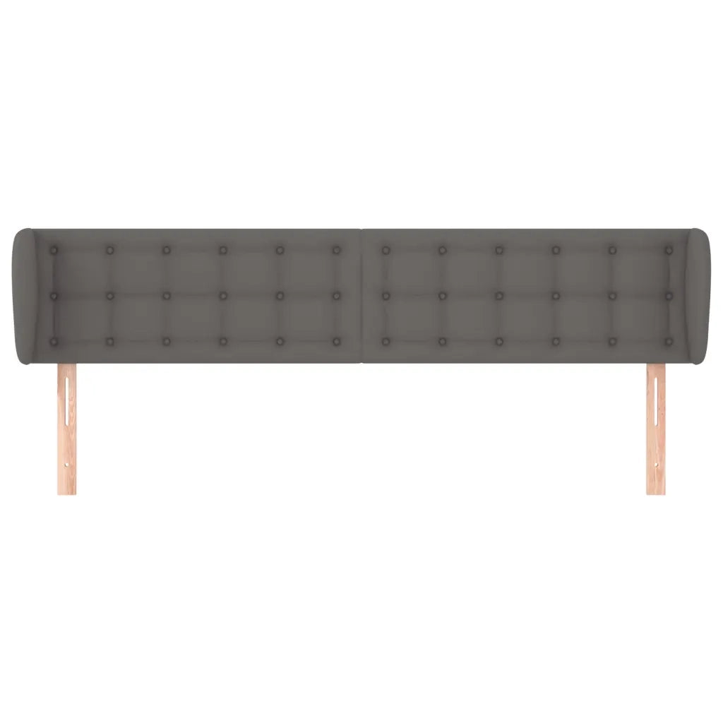 Testiera ad Orecchio Grigio 163x23x78/88 cm in Similpelle 3117244