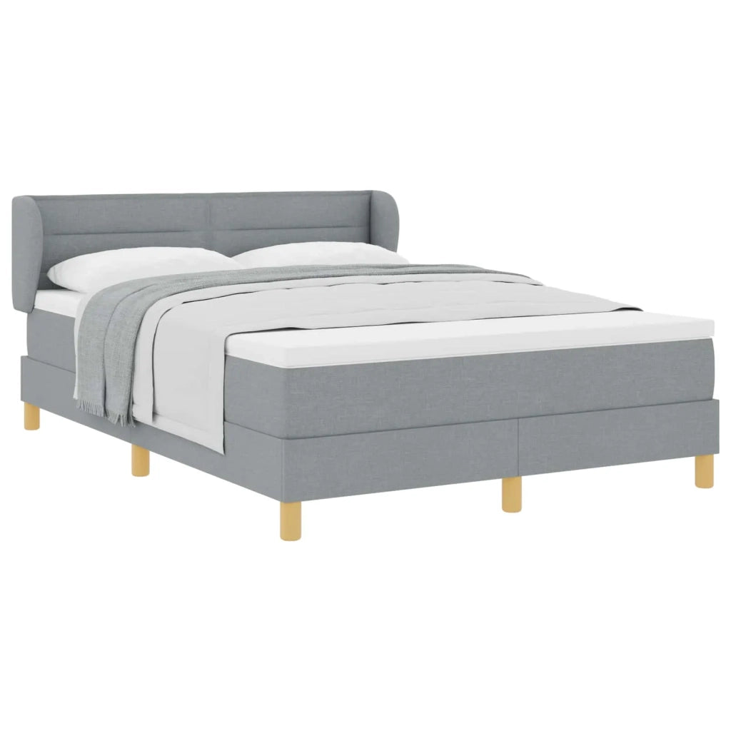 Letto a molle con materasso Grigio chiaro 160 x 200 cm Tessuto 3340157