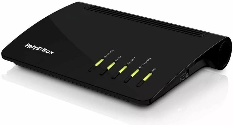 AVM FRITZ!Box 7530 - Router WLAN AC+N (DSL/VDSL 866 Mbit/s (5 GHz) e 400 Mbit/s (2,4 GHz), fino a 300 Mbit/s con VDSL-SSupervectoring 35b, rete Wi-Fi, base DECT, server multimediale, rosso, bianco)