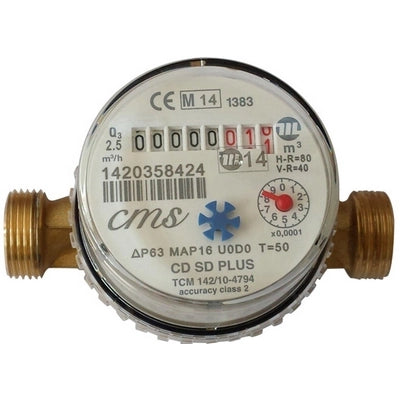CONTATORE PER ACQUA CALDA SUPER DRY ASCIUTTO CMS- 1/2- CMS- pezzi 1
