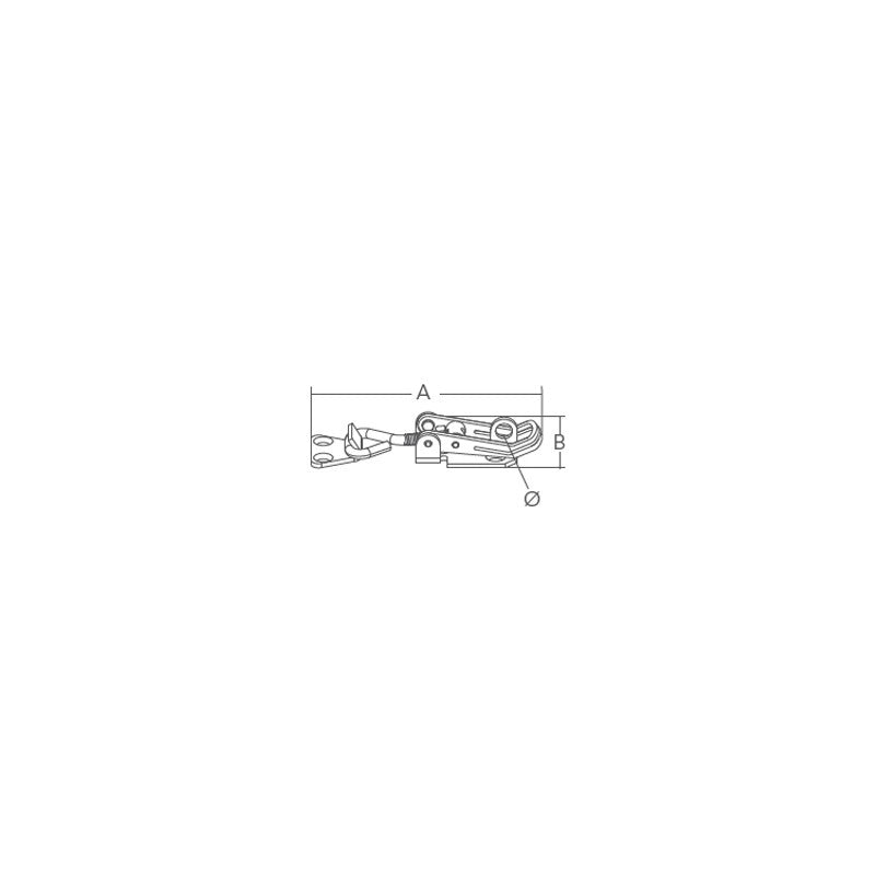CHIUSURA INOX REGOLABILE MM. 155