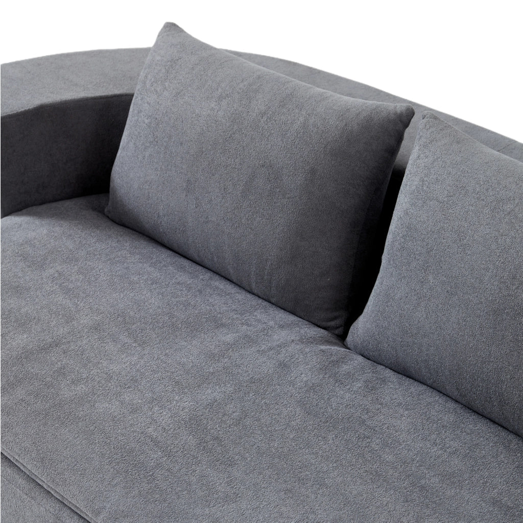 DIVANO LETTO PIEGHEVOLE 131 cm Grigio Chiaro in flanella con coperta