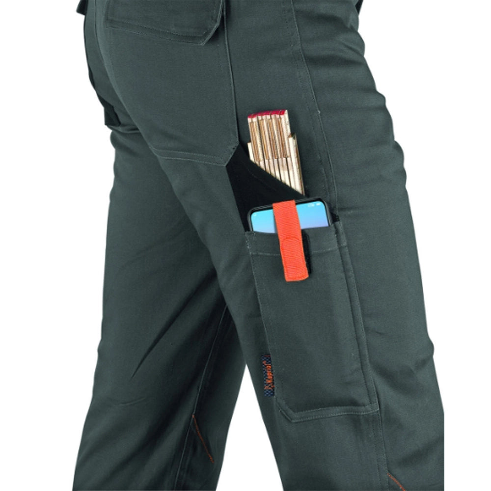 Pantaloni da lavoro blu industry elastici tg. xl tasche portautensili