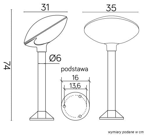 Lampada da giardino SU-MA TAO 3 74cm E27 nera IP55