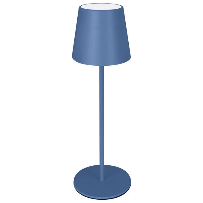 Majestic 120451 BP Agata Lampada da tavolo LED ricaricabile Touch IP54 3 temperature 200 lm 45h autonomia colore Blu Pastello