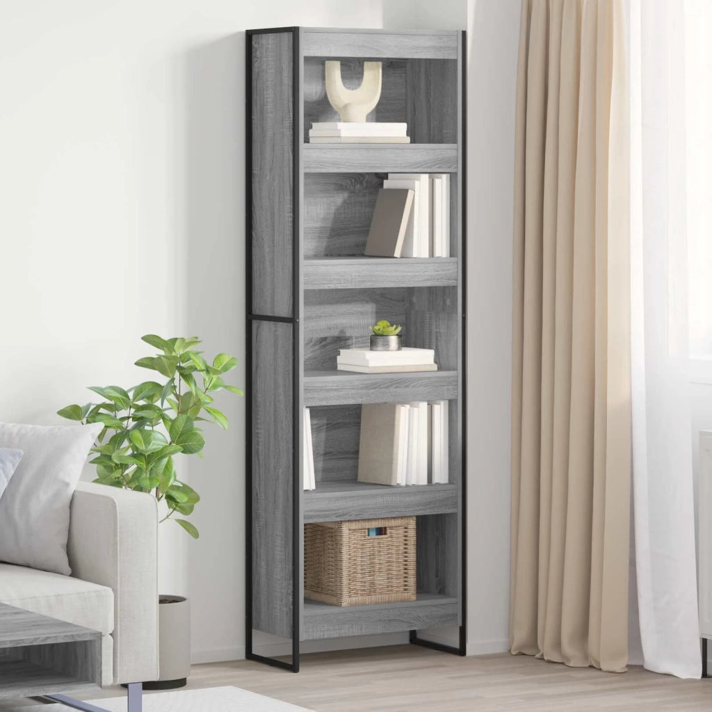 Armadio per Libri 2 pcs Grigio Sonoma 60 x 30 x 189,5 cm 3403001