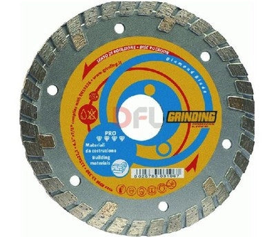 DISCO DIAMANTATO PRO  230 x 3 CON FORO MM.22 GRINDING PER GRANITO PORFIDO ECC.