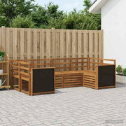 Set di divani da esterno 5 pz Naturale Legno di Acacia Massello 3384760