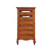 Cassettiera classica 6 cassetti legno intarsiata bassano 69x43x131 - Mobili 2G