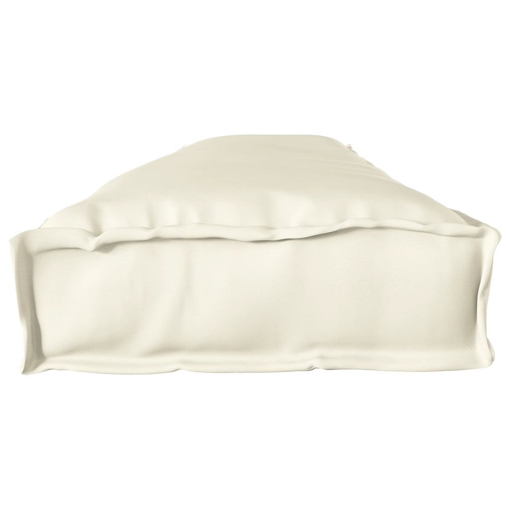 vitaXL Cuscino per Panchina Panna 200x40x8 cm Tessuto Oxford