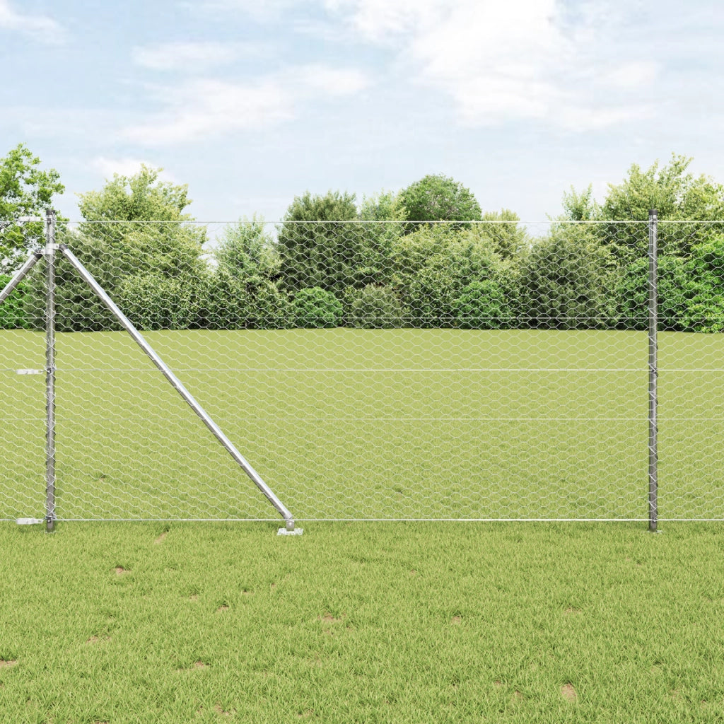 Recinzione Esagonale  1x10 m Acciaio Zincato