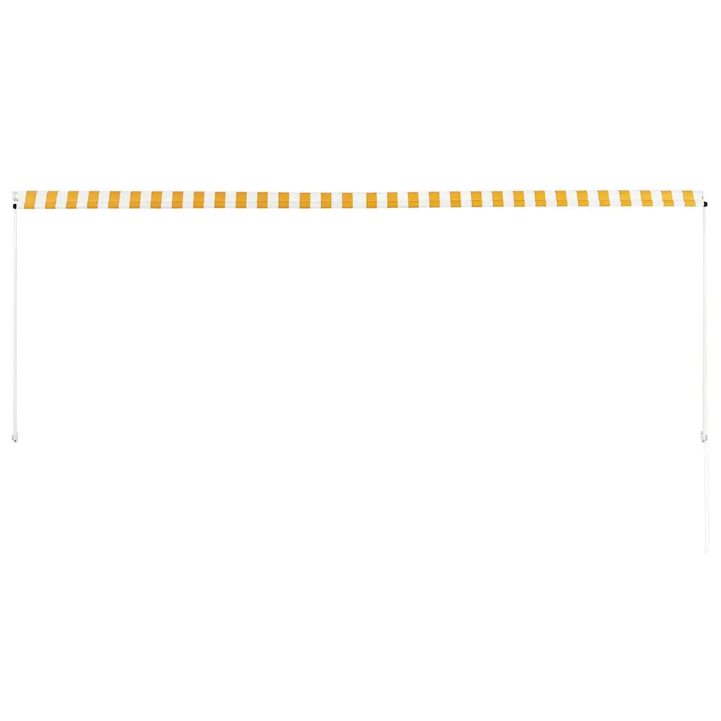 Tenda da Sole Retrattile 350x150 cm Giallo e Bianco cod mxl 22769