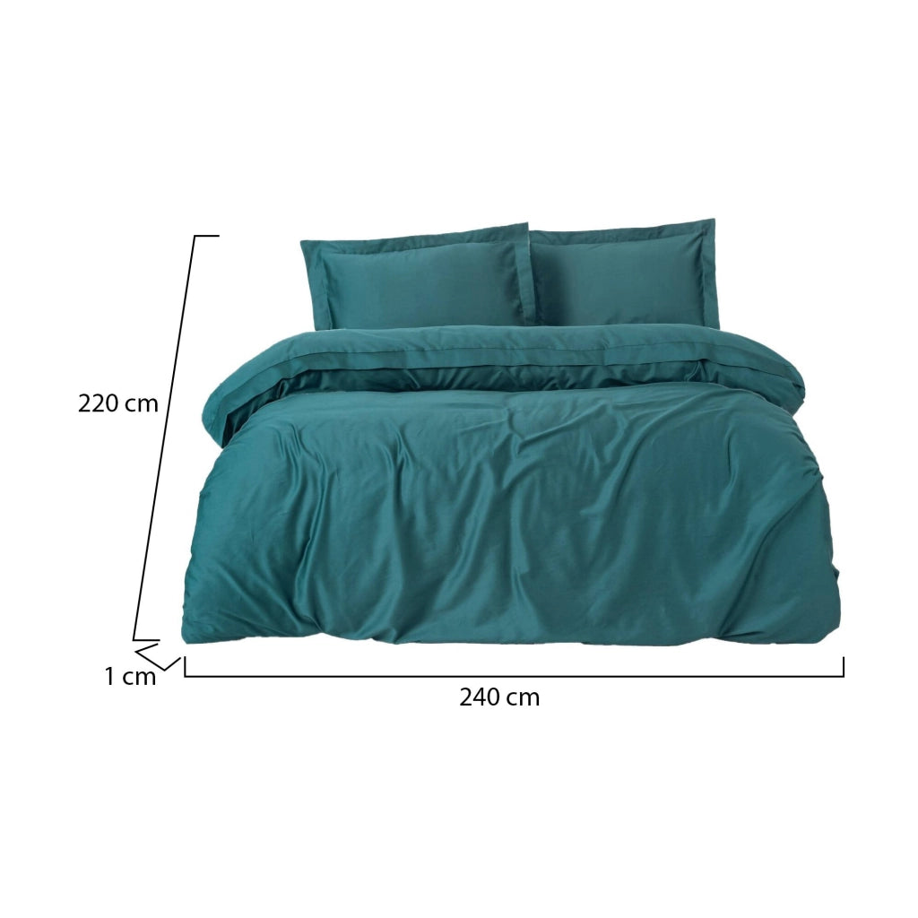 Wickliffe, Copripiumino Matrimoniale Federa Inclusa, 240x220 cm Verde