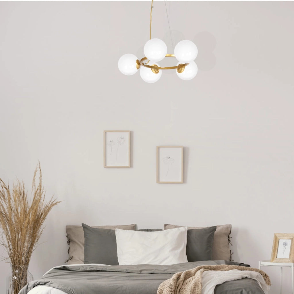 Lampadario Milagro Vienna 5xE14 oro/bianco MLP5577