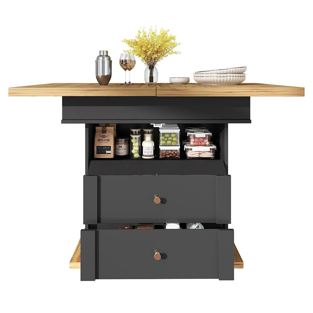 Tavolo estensibile - Xylo - 110-140x80cm design minimalista nero