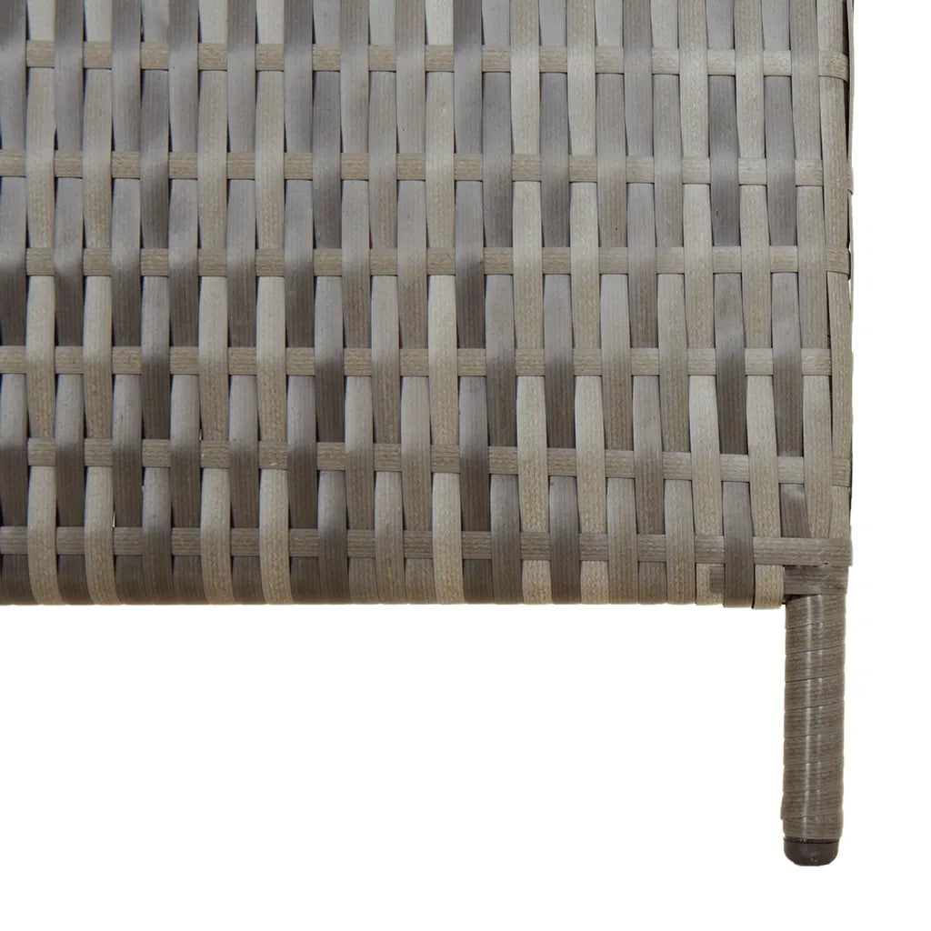 Divisorio per Ambienti a 4 Pannelli Grigio in Polyrattan 365362