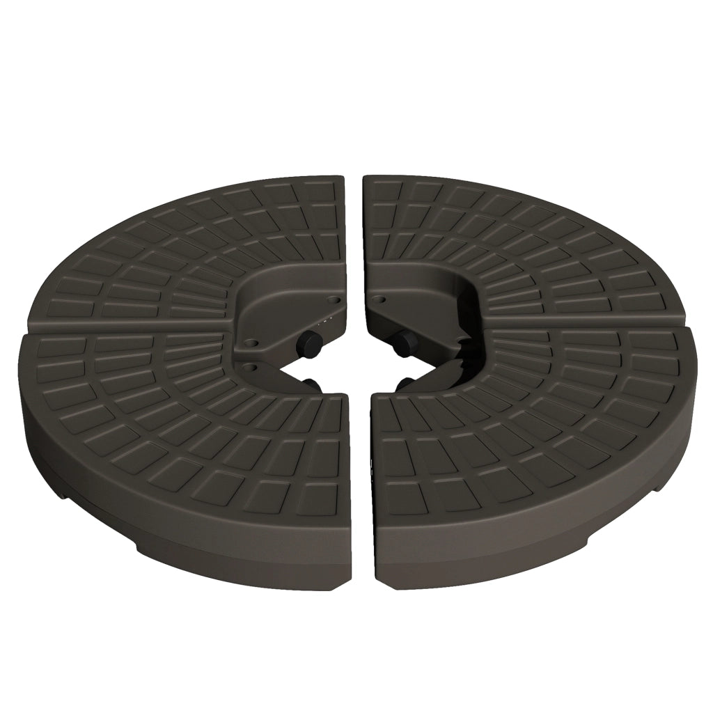 Base per Ombrellone Riempi con Sabbia e Acqua ¨C zephmum ¨C 100x100x10,5 cm Marrone