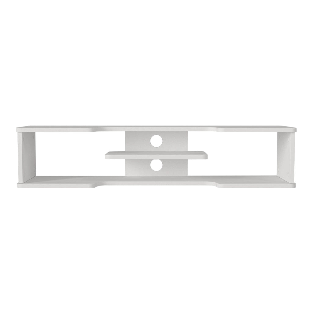 Mobile Porta TV Yrela da Parete con Ripiano 120 x 30 x 26 cm - Bianco [en.casa]