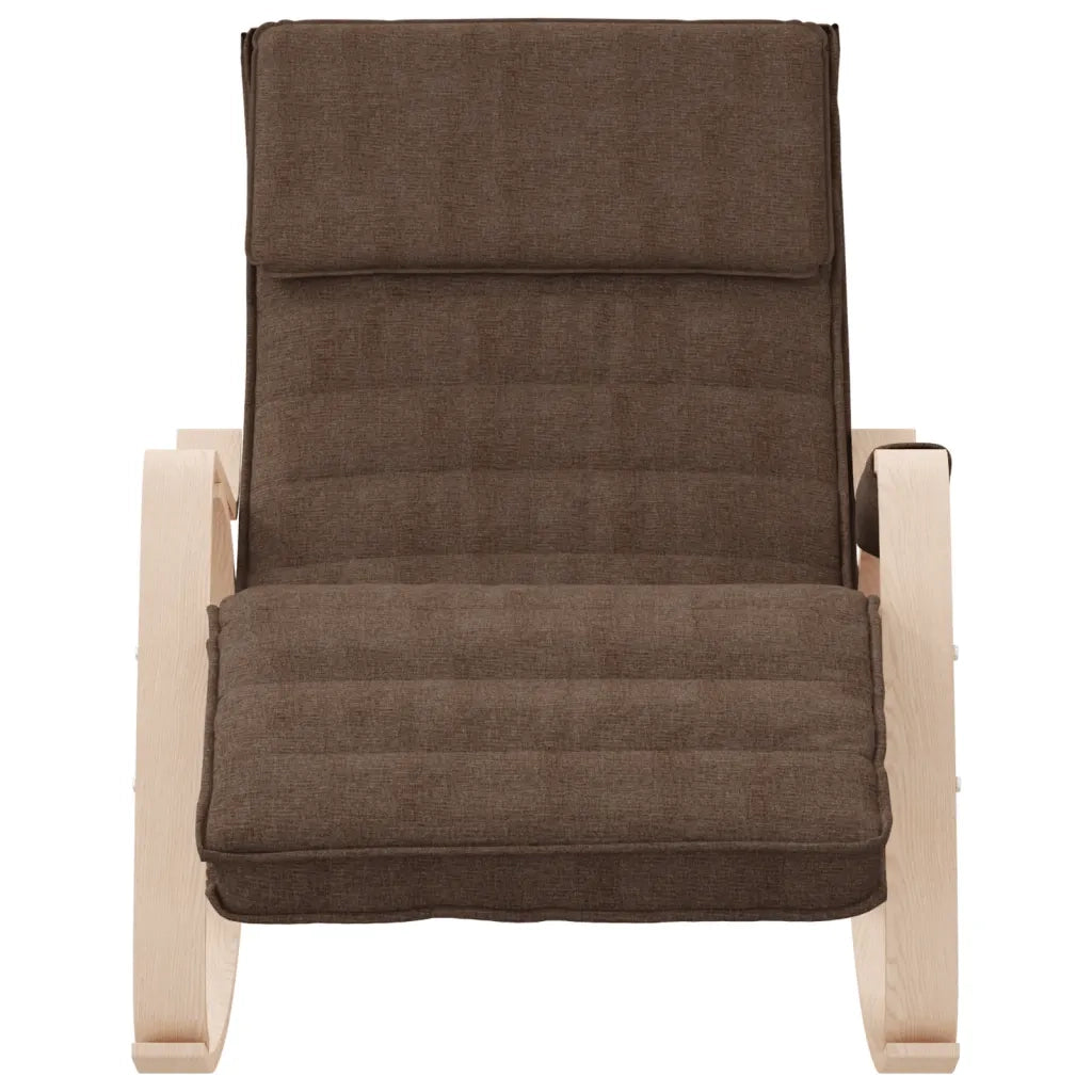 Sedia a Dondolo Marrone Scuro in Tessuto CFW4330951
