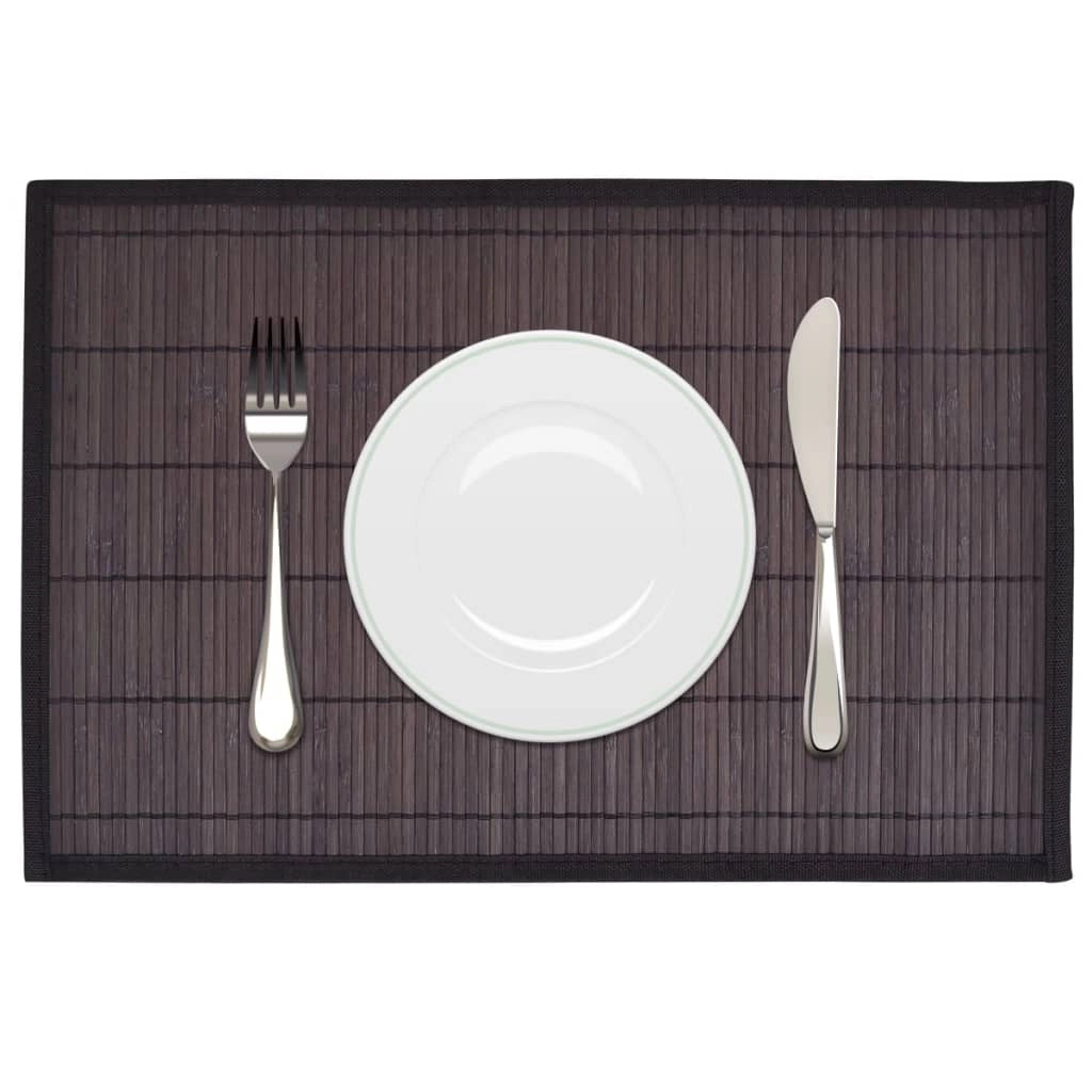 Tovagliette in BambÃ¹ 6 pz 30 x 45 cm Marrone Scurocod mxl 73329