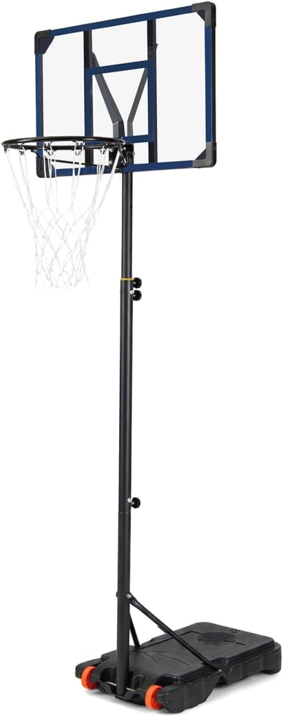 Canestro da Basket da Esterno, Canestro da Basket per Bambini con Altezza Regolabile 206-273,5 cm, Tabellone 82 cm e Base Riempiibile con Ruote, Sistema di Basket Portatile da Interno