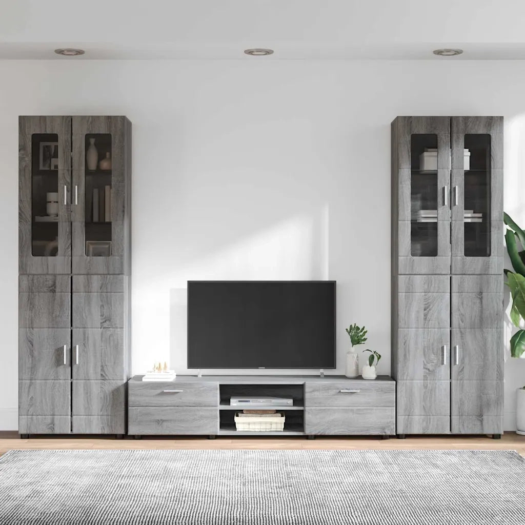 Set mobile TV FLORIN 3 pcs Grigio Sonoma Legno multistrato 3398000
