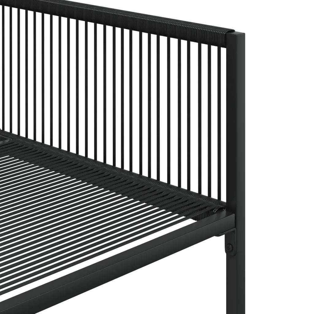 vidaXL Set da Pranzo da Giardino 11 pz in Polyrattan Nero