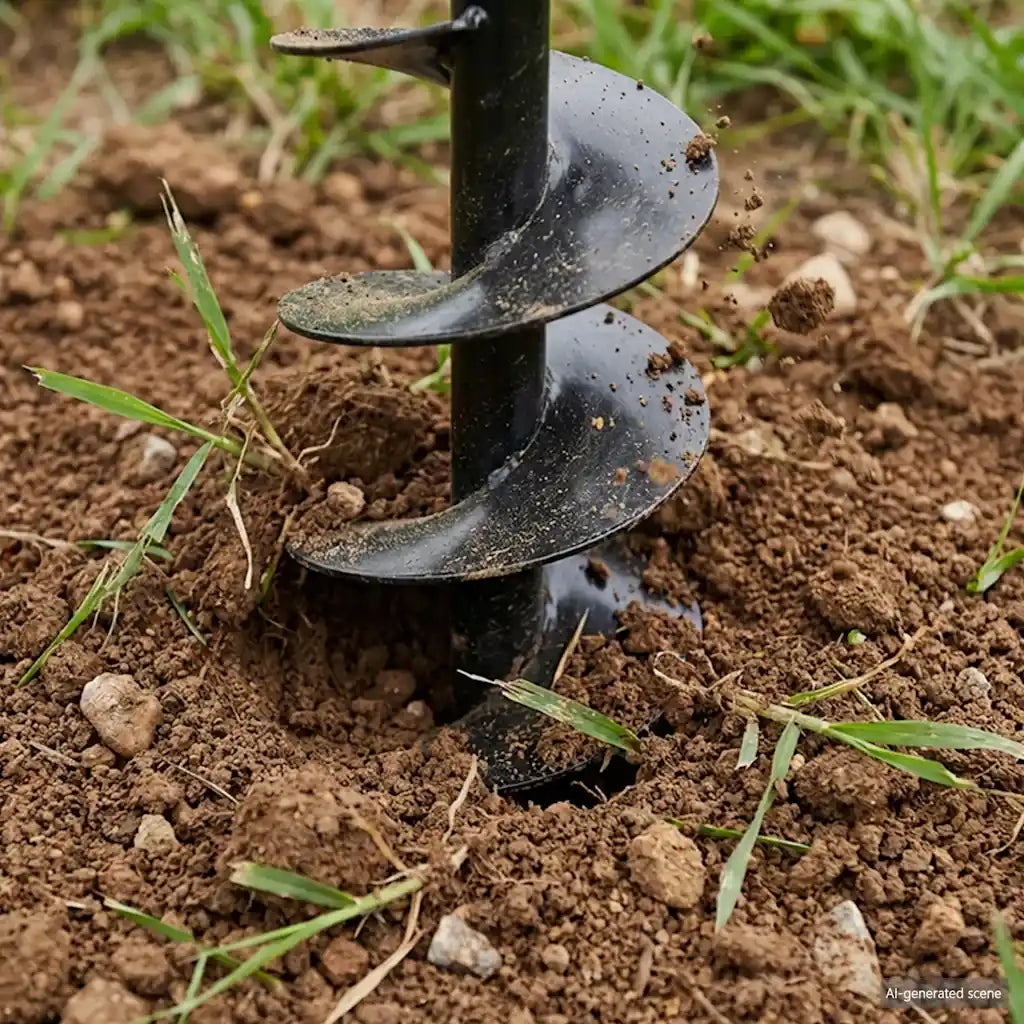 Trapano da terra con manico 150 mm con Tubo di prolunga Acciaio 9 mcod mxl 95277