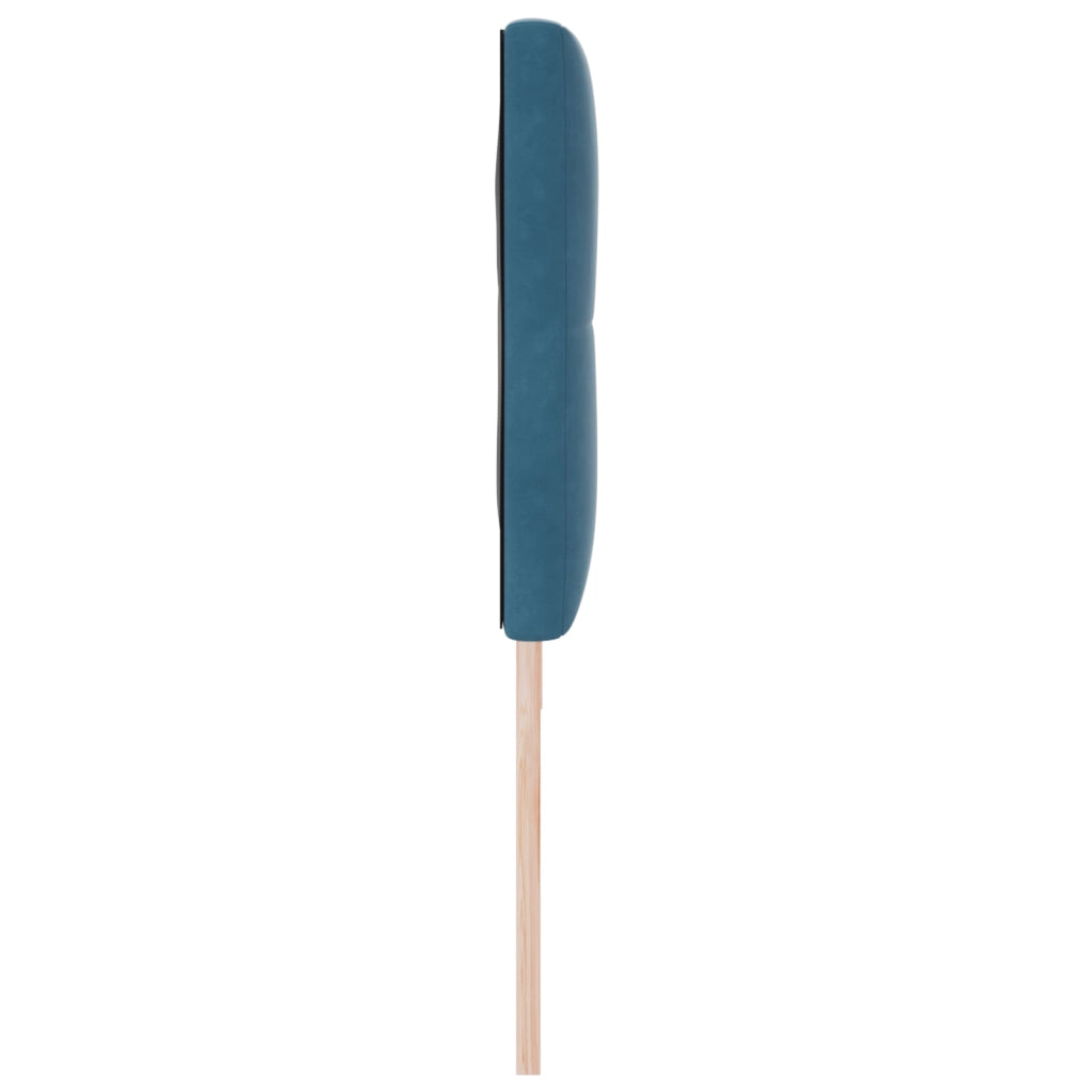 Testata LED  con bottoni in tessuto blu scuro 90 cm in velluto