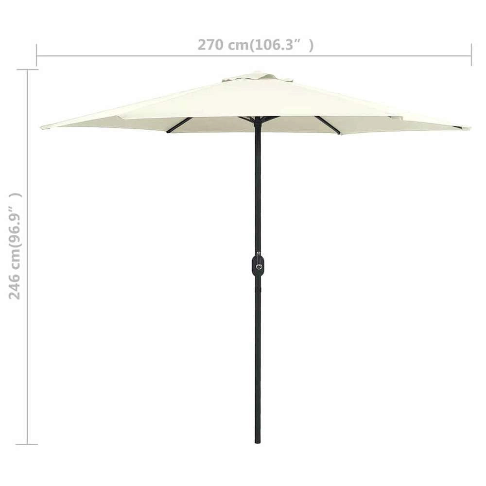 Parasol With Aluminum Pole 270x246 Cm Sand White