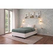 Letto imbottito Singolo 80x200 cm BoxMax - Bianco,Similpelle,Contenitore