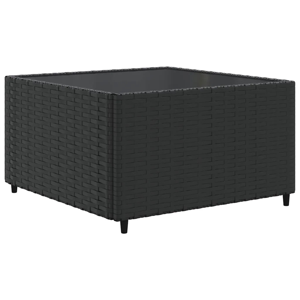 Set Mobili da Giardino con Cuscini 8 pz Nero in Polyrattan