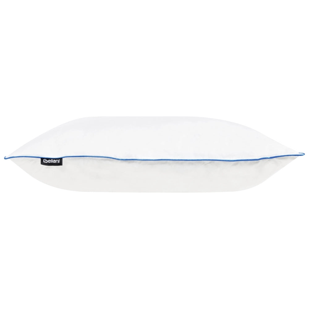 Cuscino alto da letto Rivestimento in cotone premium Imbottitura in piuma e piumino Bianco 40 x 80 cm premium