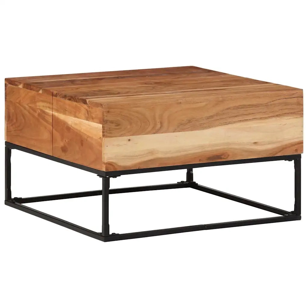 Tavolino da Salotto 68x68x41 cm in Legno Massello di Acacia cod mxl 5781