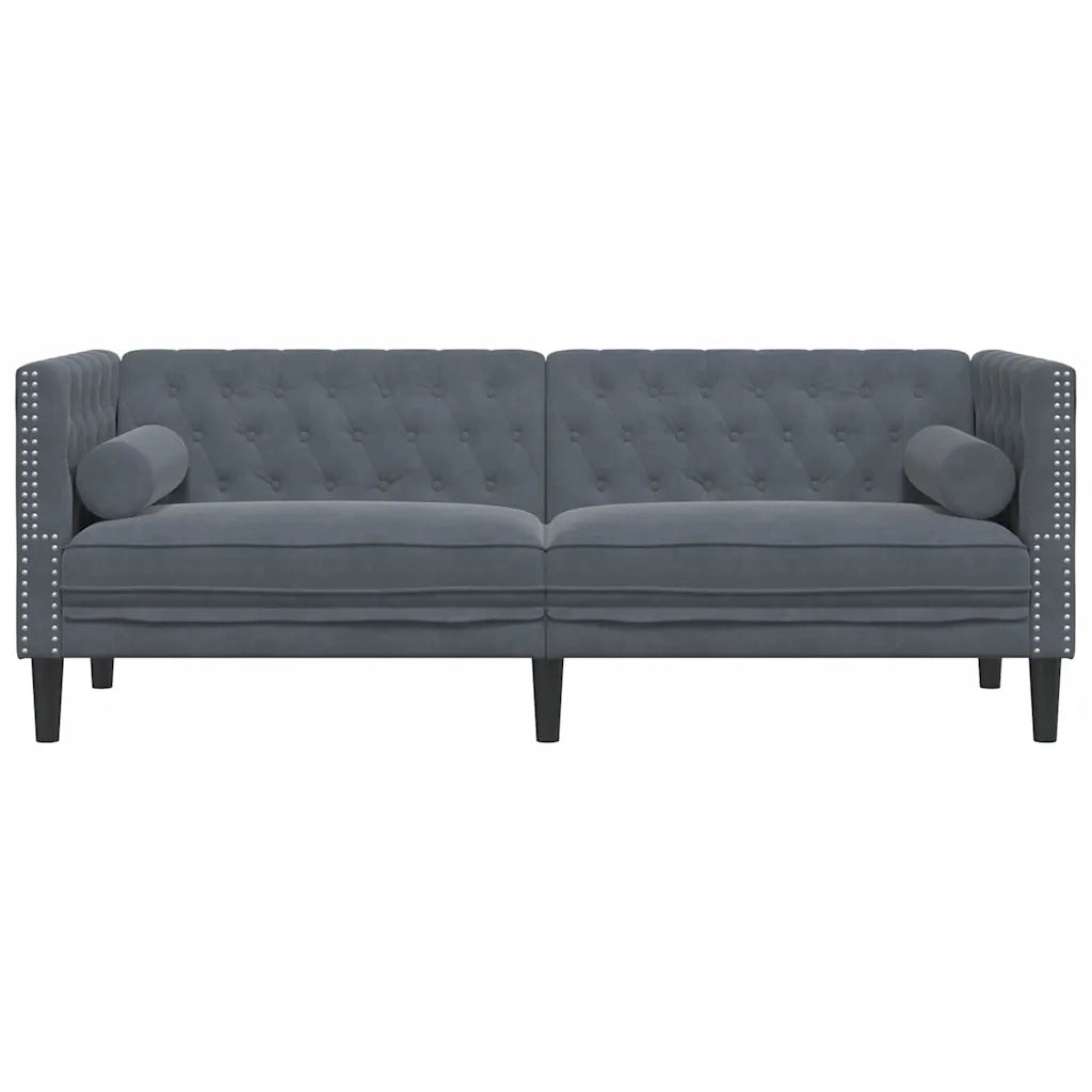 Divano Grigio scuro 194 x 74,5 x 70,5 cm Velluto 42013023