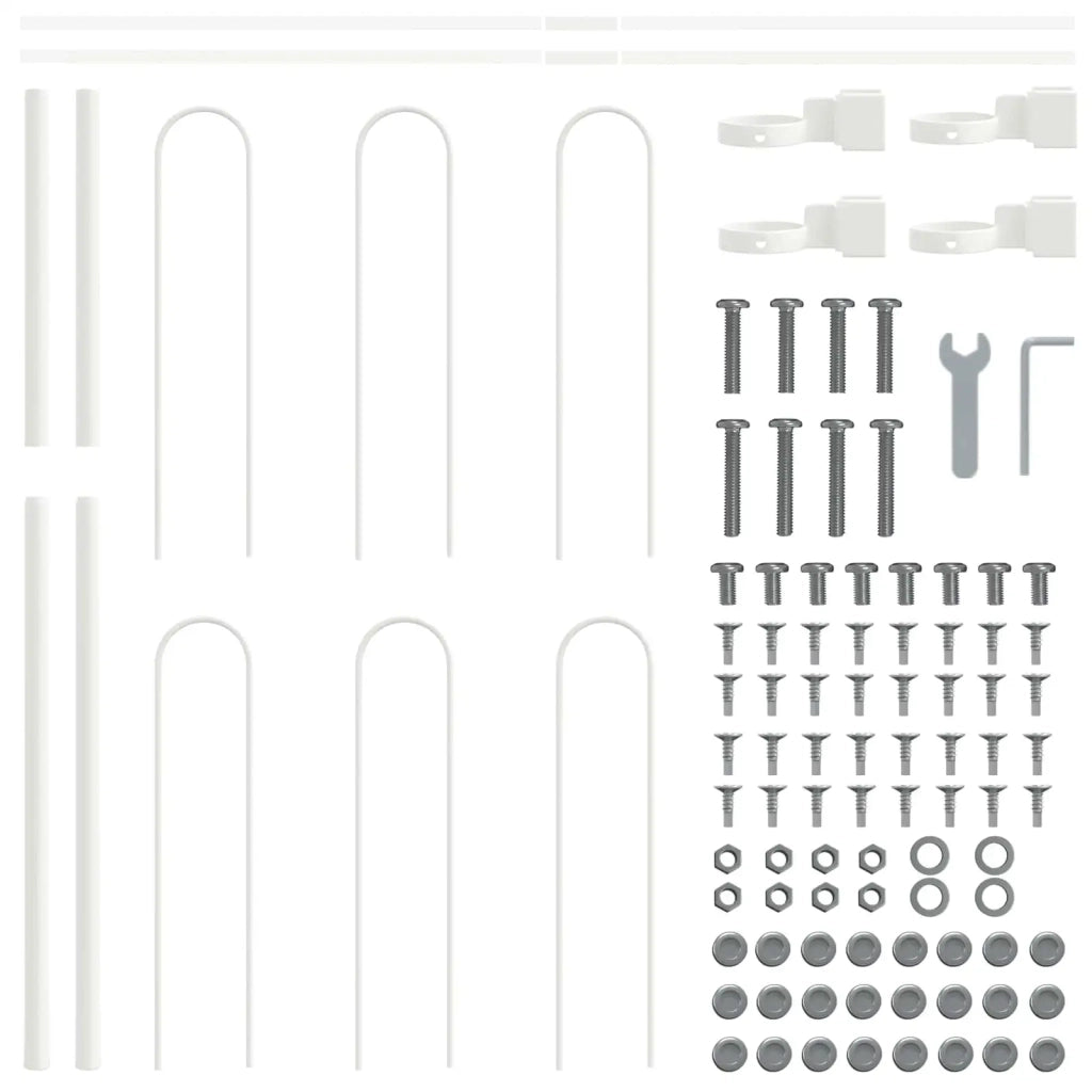 Recinzione per Giardino 7 pcs Bianco 11,9 x 0,8 m 3334144