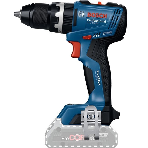 Trapano Bosch a batteria 18V 65nm Brushless solo corpo GSB 18V-65