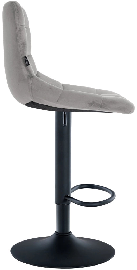 Sgabello Jerry Velvet grigio,nero